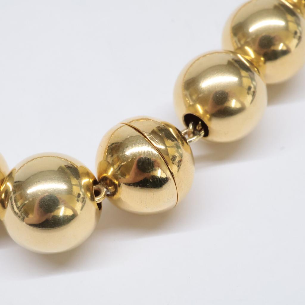 JIL SANDER [Beautiful Condition] 925 Sphere Ball Necklace S Gold colorUsed