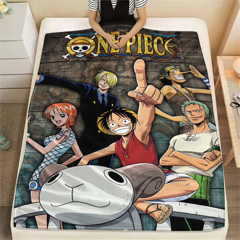 One Piece Straw Hat Grand Fleet Blanket, Warm Throw for Home Use, Great Gift for One Piece Lovers.chl 75x90cm