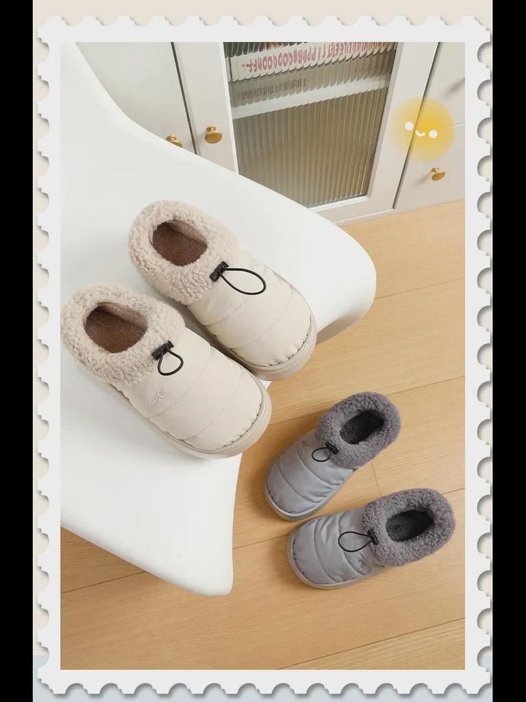 2024 Women's Lamb Wool Winter Non-slip Waterproof Fur Snow Shoes