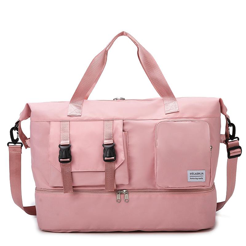 Travel bag expandable large-capacity multi-function shoulder messenger sports fitness bag independent shoe compartment storage maternity bag
