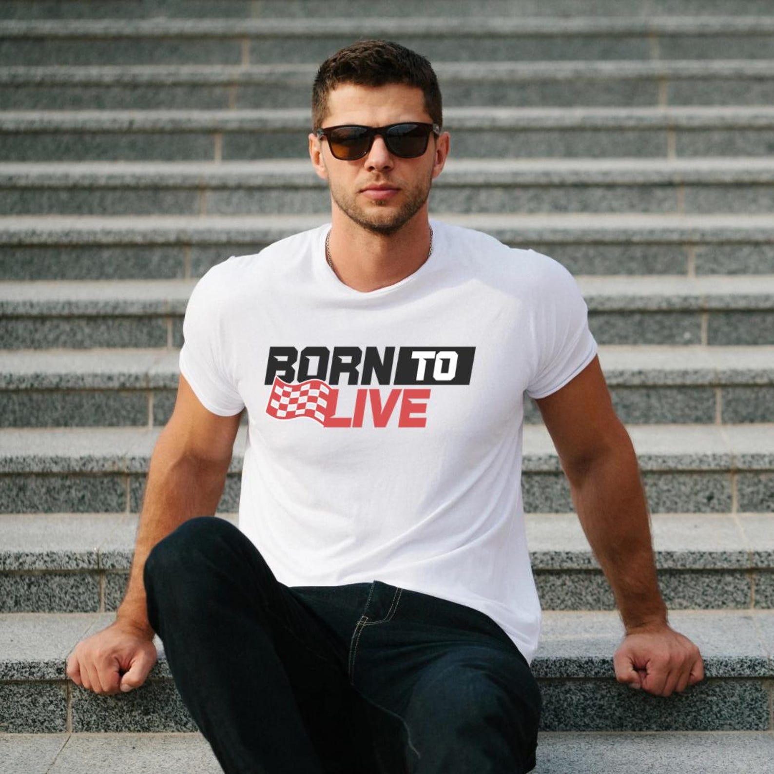 Born To Live Shirt | Racing Tee | Motivational Streetwear | Racing Graphic Tee | Car Culture Shirt 4XL