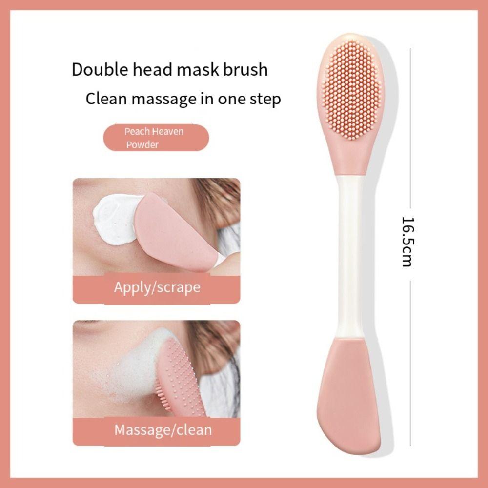 Skin Friendly Silicone Mask Brush Double-headed Massage Cleaning Brushes  Skin Clean Care Tools