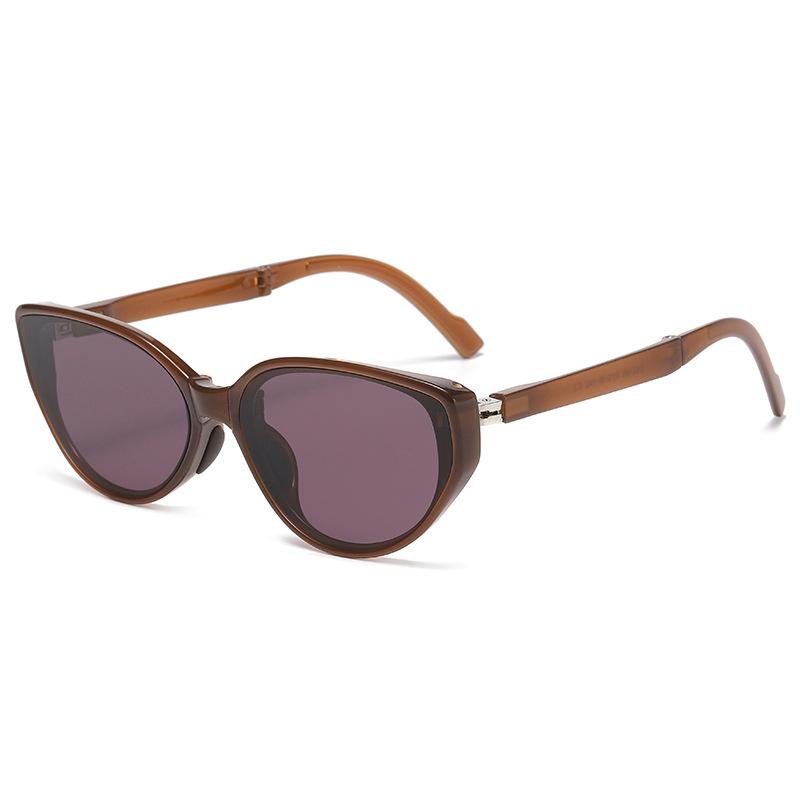 

Folding Sunglasses Women s High-end Face Small Retro Cat Eye Sunglasses Men s Driving Sunscreen