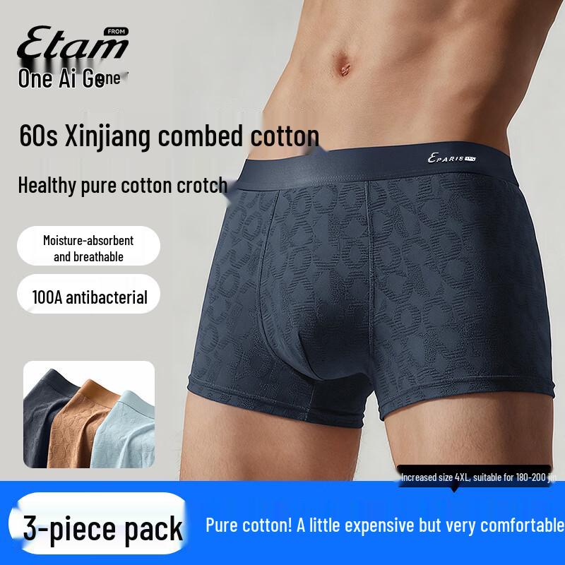 Мужские антибактериальные хлопковые боксеры Etam 10A 3XL