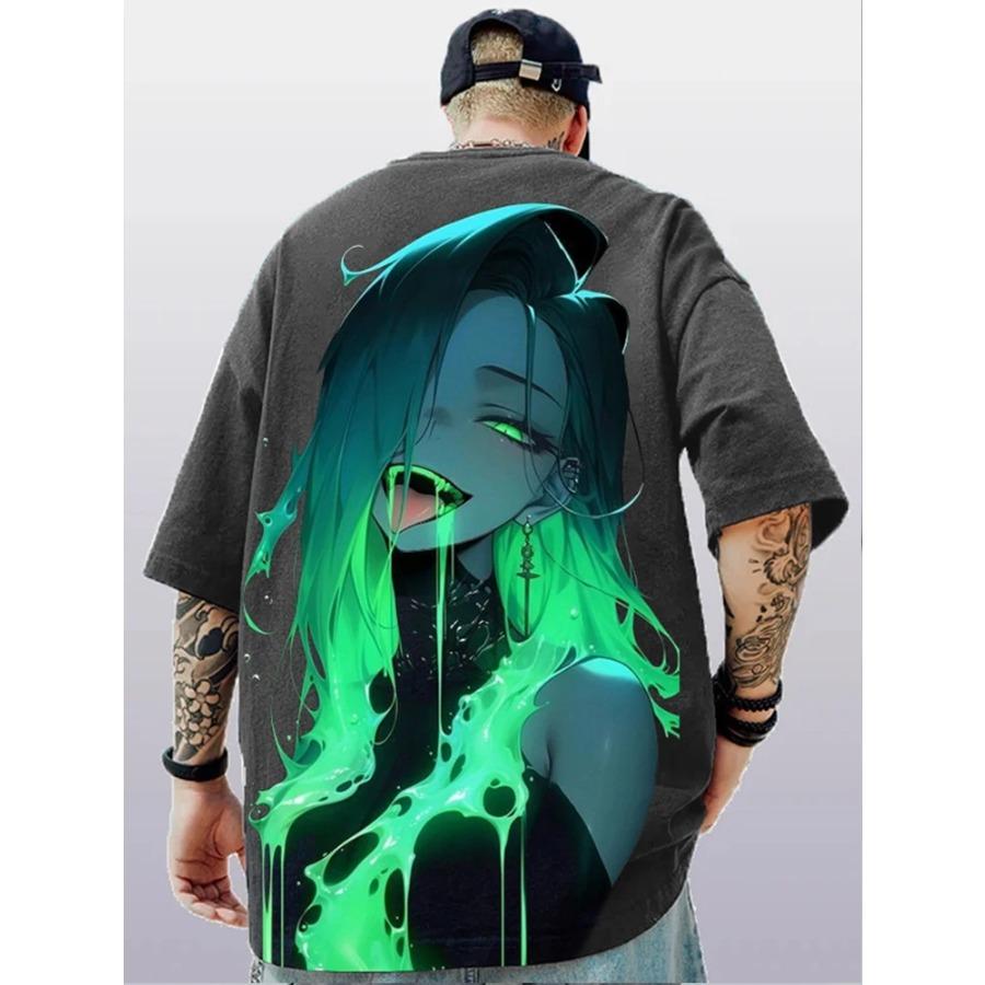 2024 Summer Fashion T-shirts Men Women Unisex Oversize Anime Character Japanese Style Streetwear Super Cool Couple T-shirts
