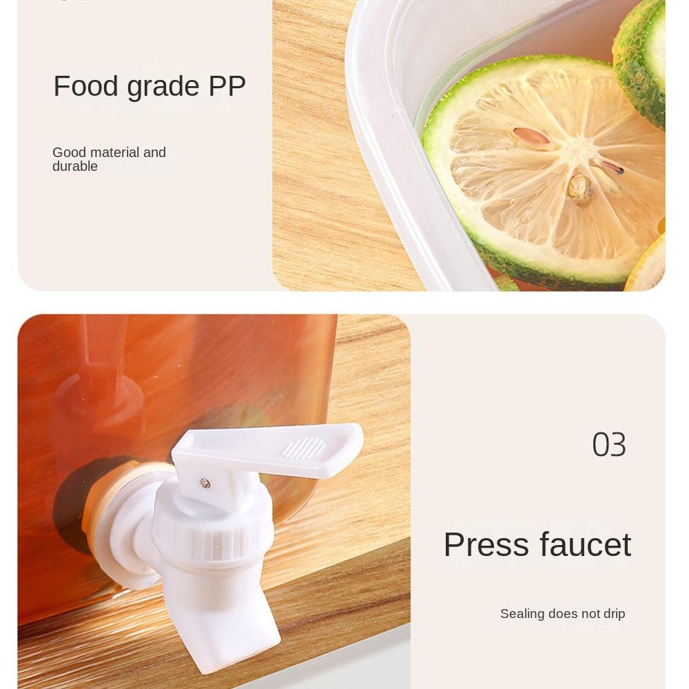 With Lid Refrigerator Cold Water Kettles Faucet Kitchen Storage Bucket New Drink Dispenser