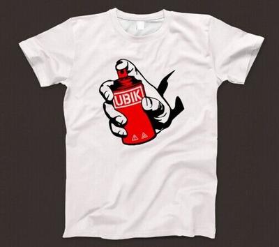 Ubik T Shirt 839 Spray Can Science Fiction Novel Psychic PKD A Scanner Darkly