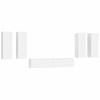 6 Piece TV Cabinet Set White Particleboard