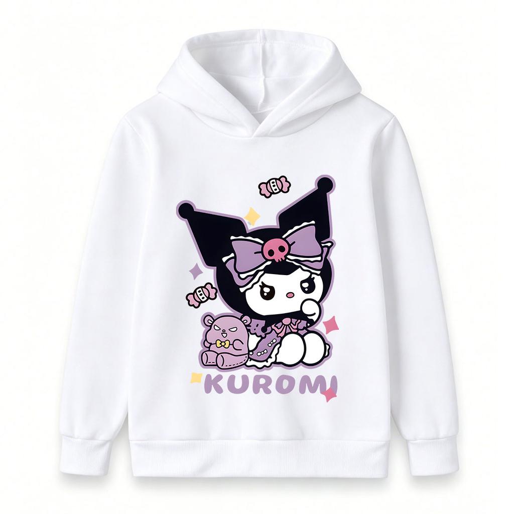 Kids Boys Girls Cartoon Printed Pullover Hoodie, Sweet Cute Candy Star Bear Pattern Casual Long Sleeve Hooded Sweatshirt For Children Daily X