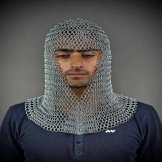 Head Chainmail Armor Medieval Knight Costume Chainmail Armor Costume Best Gift for Him