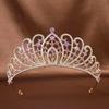 European and American Crown Princess Headwear Wedding Water Diamond Alloy Hair Accessory Full Diamond Crown Makeup Styling Updo Accessory