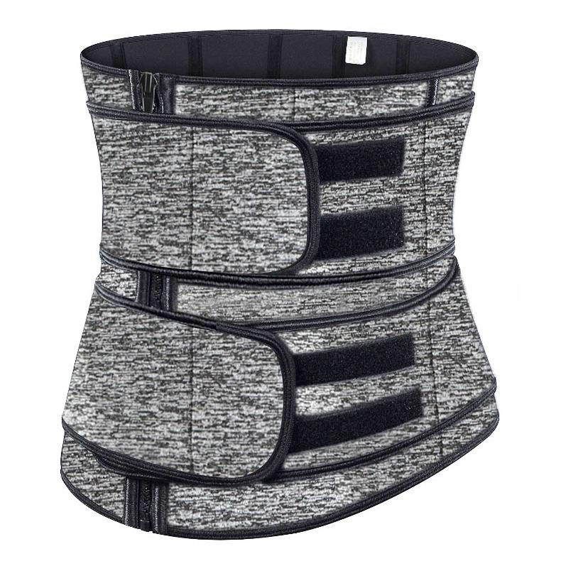 Women's Slimming Waist Trainer with Heated Double Belt & Hip Lift Zipper