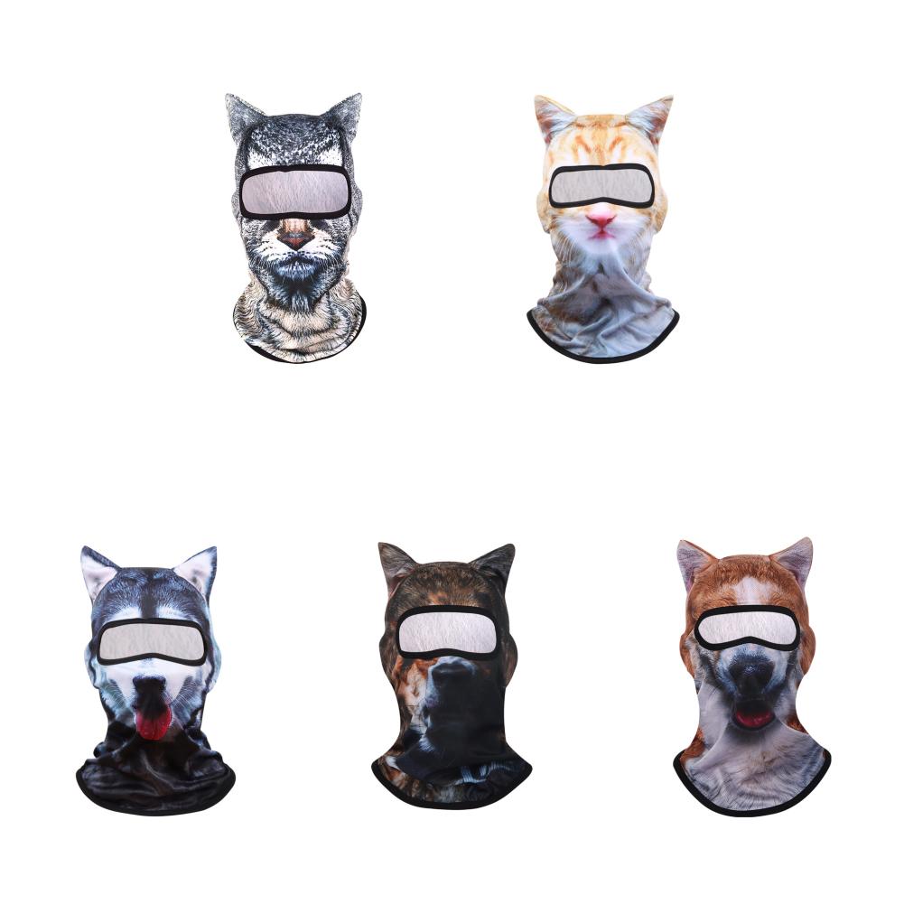 5/1 Stück 3D Stehohren Tier Sturmhaube Gesichtsmaske für Musikfestivals Raves Ski Cosplay Party Outdoor Sonnenschutz Sturmhaube Hut