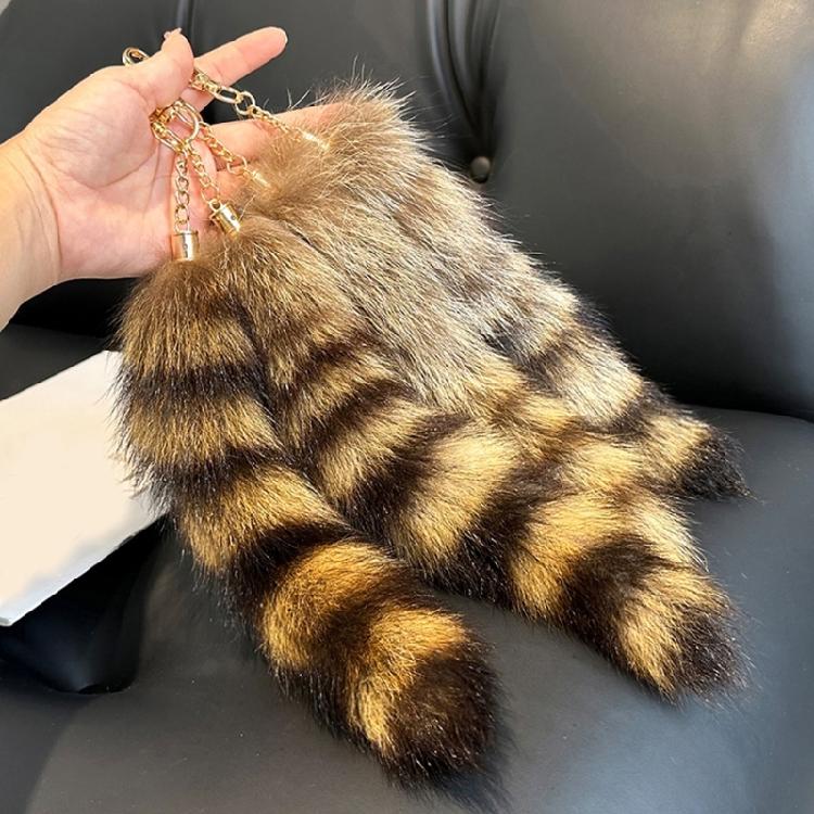 Long Tail Keychain for Key Holder Plush Tail Charm Key Holder Keyring Pendant Decorations Purse Bag Charm