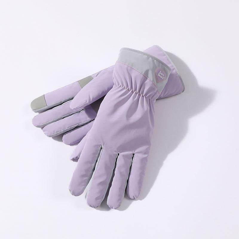 Warm Gloves for Women's Cloud Fleece Gloves Outdoor Cycling Bows Non Slip Students Cold Proof Touch Screen Winter Gloves