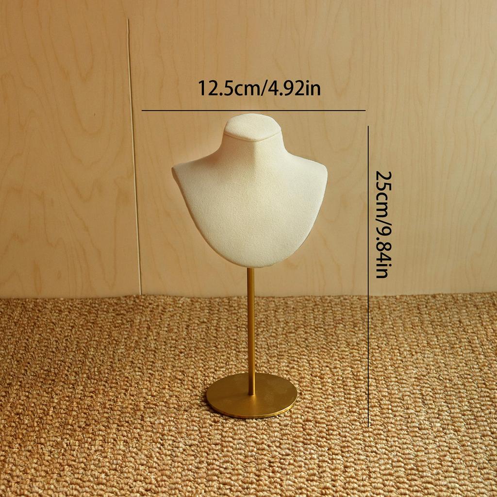 Luxury Necklace Display Portrait Model Wooden Window Jewelry Displays Rack Counter Bracelet Ring Organizer Display Props