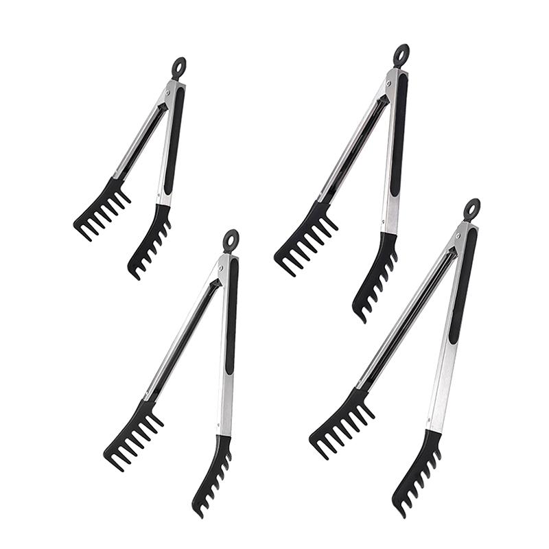 Kleště na nudle z nerezové oceli Protiskluzová rukojeť Tepelně odolné sklíčidlo Multifunkční kleště na potraviny se snadnou skladováním