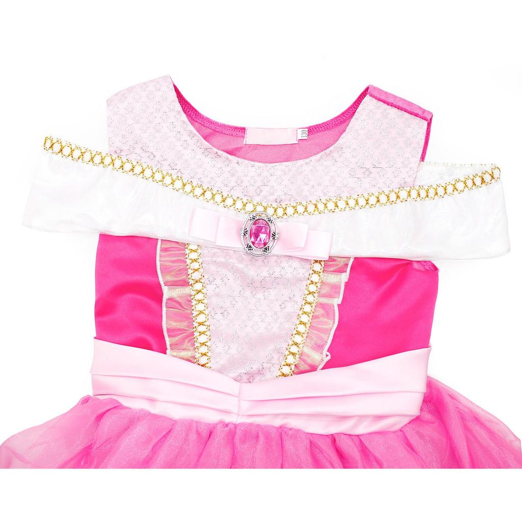 Aurora Princess Dress with Crown and Scepter 5-6 Years 120 Cm Pink Costume Set