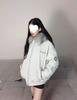 Mint Green Retro Fur Collar Parka - Thick Winter Coat for Women, Students, and Couples