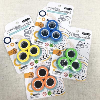 Unique Magnetic Ring Stress Relief Gyroscope Toy for Finger Decompression