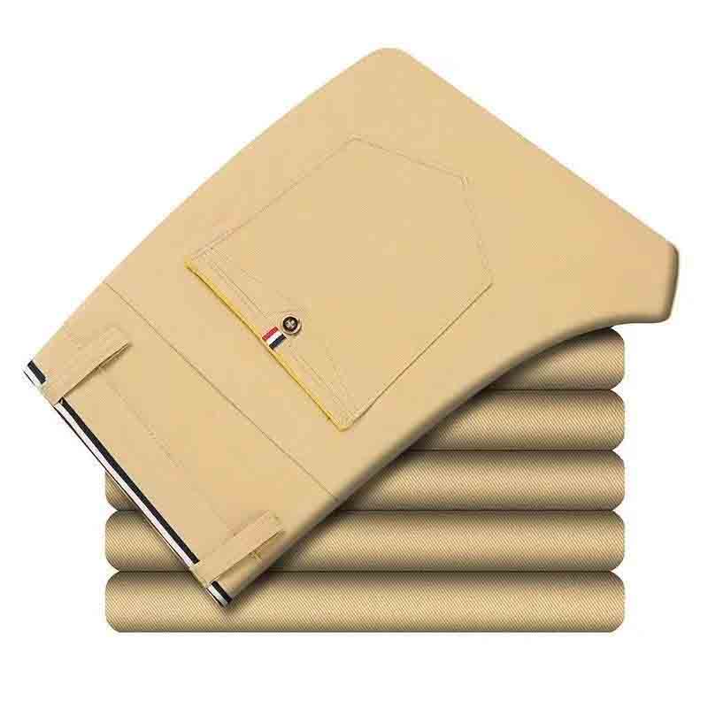 

6 кольорів Модні чоловічі приталені повсякденні штани Корейський стиль Ділові робочі штани Всесезонні Чоловічі прямі повсякденні штани із середньою посадкою 38