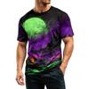 Men's Casual Printed Crew Neck Lightweight Breathable Short Sleeve Top Halloween Themed Graphic Tee for Everyday Wear