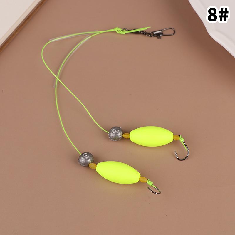 

1 шт. 2 крючка Рыболовные поводки Крючок Iseni Крючок с бородкой Карповый рыболовный крючок Готовый к использованию Размер 3#-14# Карповые поводки Рыболовная приманка 8