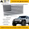 18-25 Jeep Wrangler JL JT Black & White American Flag Grille Insect Net