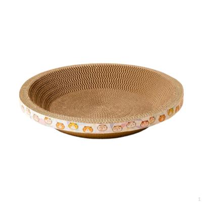 Cat Scratcher Cardboard Scratching Board Round Playing Rest Lounge Bed Nest for Furniture