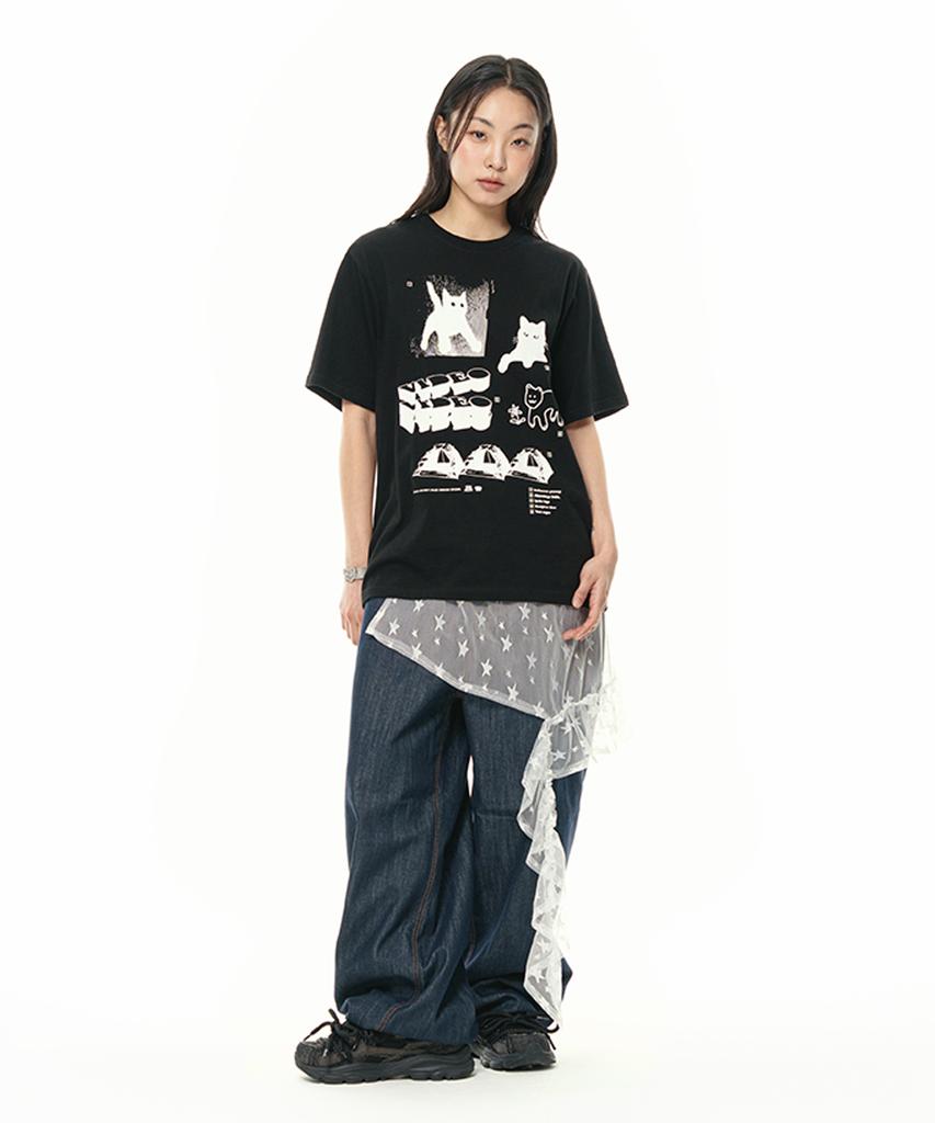VIDEO JOCKEY Instant Hipster T-Shirt [Black]
