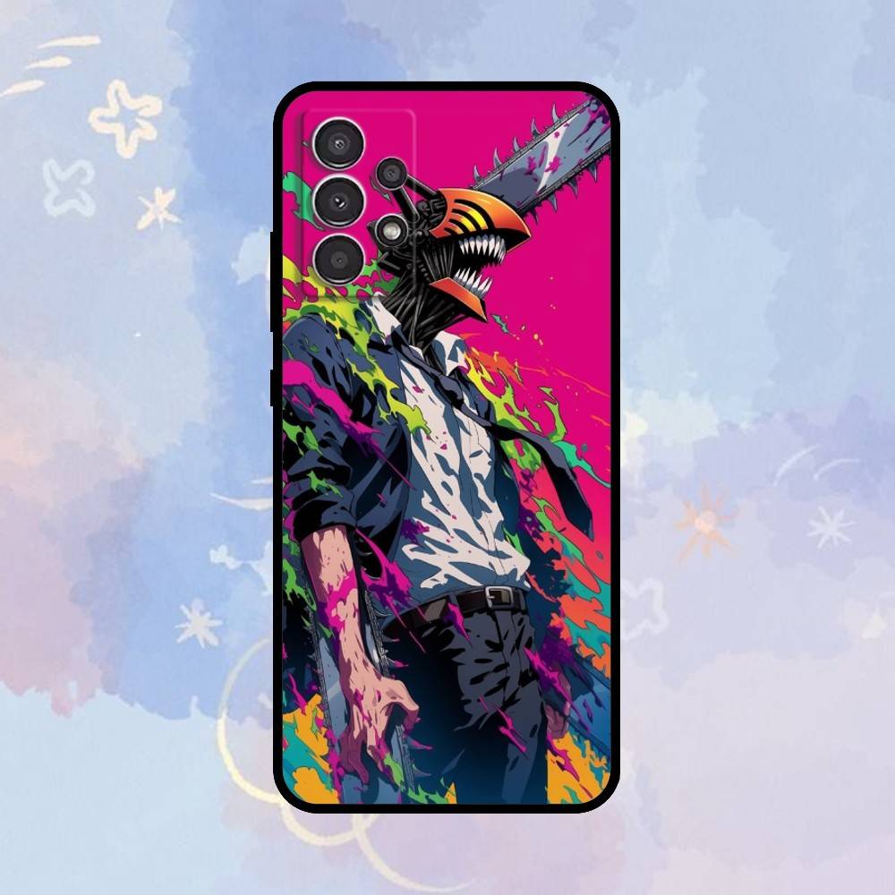 

AAA C-Chainsaws M-Mans Phone Case For Samsung Galaxy A73,A72,A71,A70,A53,A52,A51,Others Soft Black Cover Samsung a71 4g