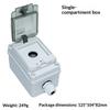 Outdoor Waterproof Single Hole Button Box Space Saving Control Switch for Exterior Security Monitoring System Power