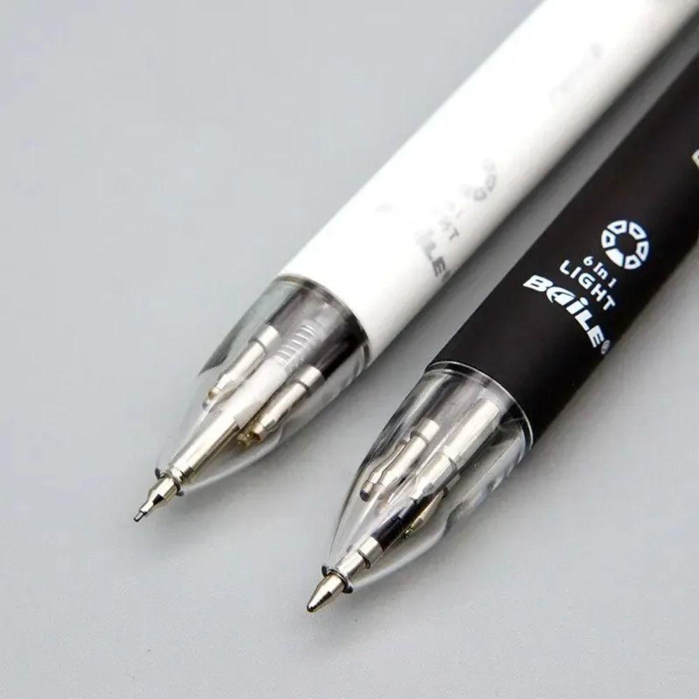 3pcs Clip-on Multicolor Ballpoint Pens with Mechanical Pencil Press Roller Ball Pen  Office