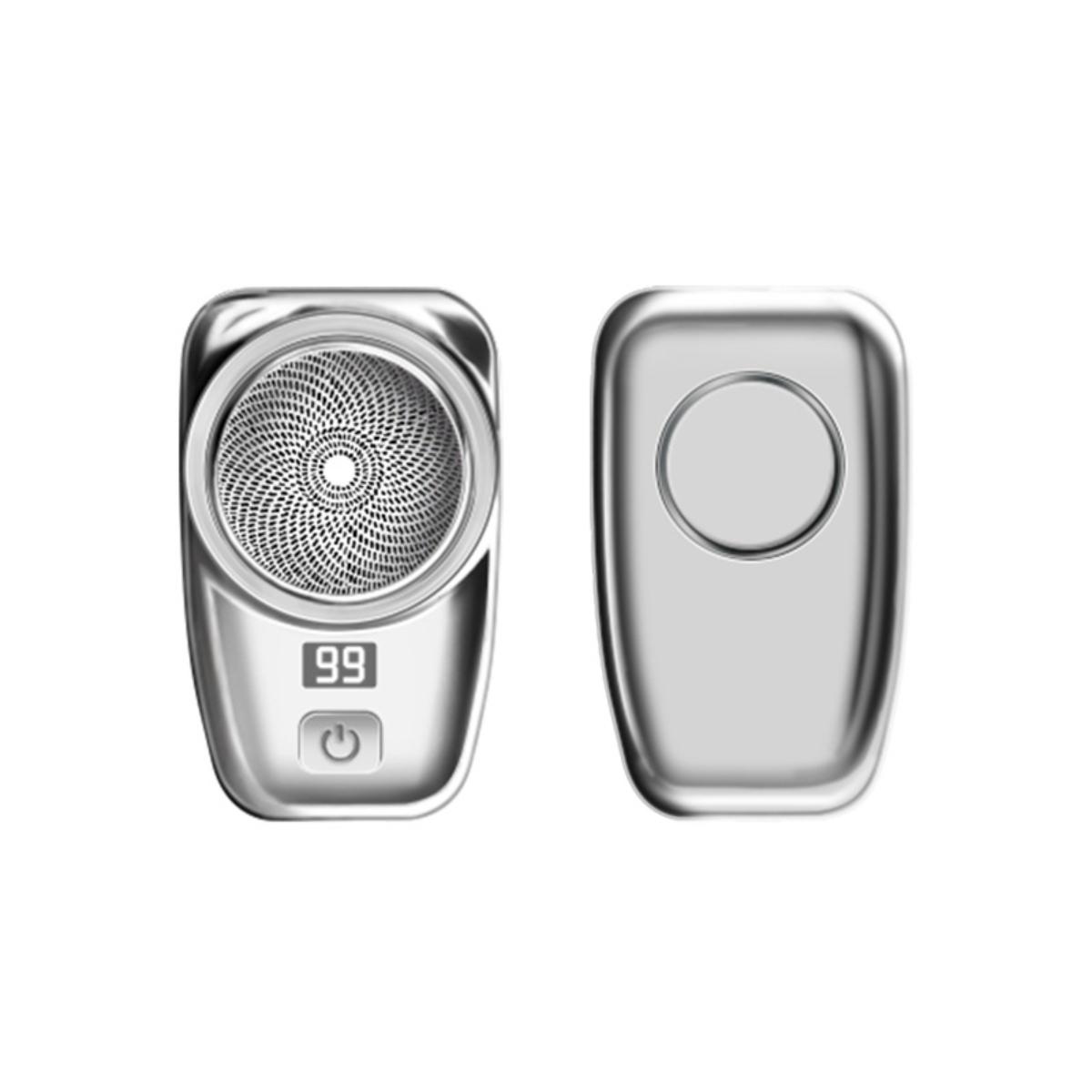 

IP65 водонепроницаемая мини-бритва с зарядкой через USB, мужская незаменимая карманная машина с 6 головками ножа afeitadora eléctrica para hombre potente серебряный