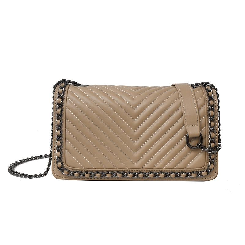 New Vintage Fashion Hundred Soft Premium Texture Quilted Bag - Women's Textured Chain Shoulder Crossbody Bag