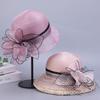 Hat female visor in the elderly sun hat organza bucket hat big brim big brim sun hat