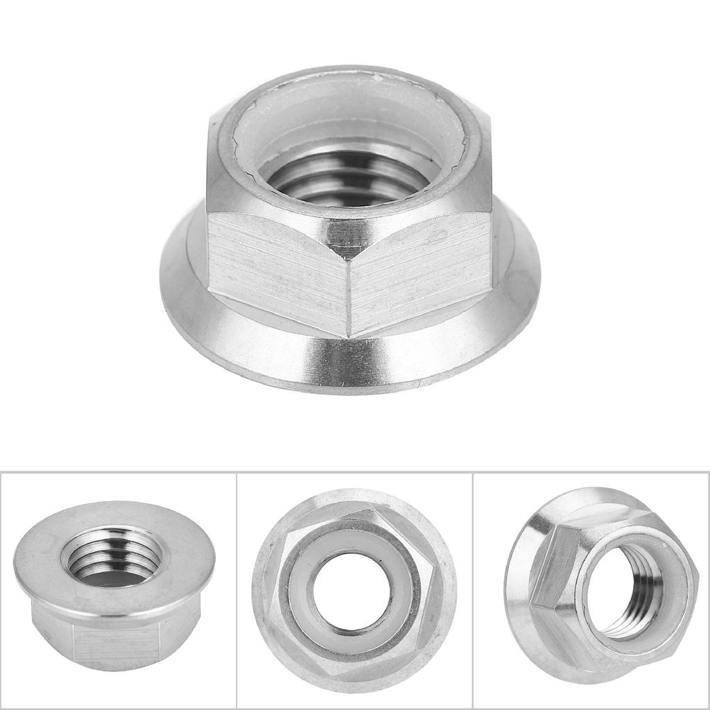 1pc M5 M6 M8 M10 M14 Titanium Alloy Flange Lock Nut for Bicycle Motorcycle