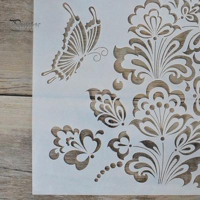 Nástěnná malba Puntos DIY Craft květinová šablona na nástěnnou malbu Scrapbook Razítko do alba Nástroj Emboss Card Tool