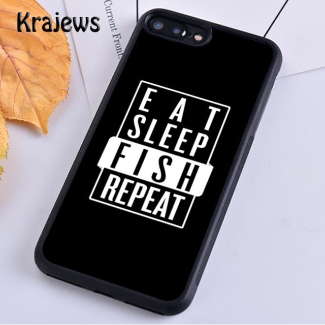 Krajews Eat Sleep Fishing Repeat Phone Case Cover For iPhone 17 Air 16 15 14 plus 12 13 pro max coque Fundas
