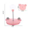 Cat Food Toy, Cat Circle Track Toy, Leaky Food Design, Sturdy Construction, Plastic Cat Treat Dispenser Toy (Pink)