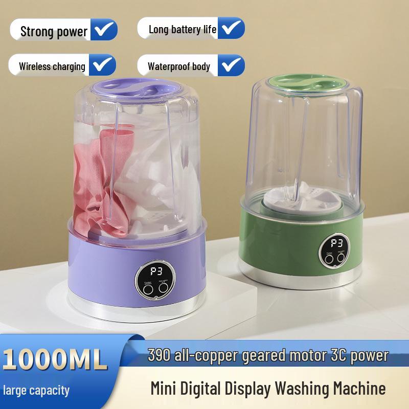 

Wireless Mini Portable Washing Cup for Underwear and Socks - No Installation Needed 1200mA Basic
