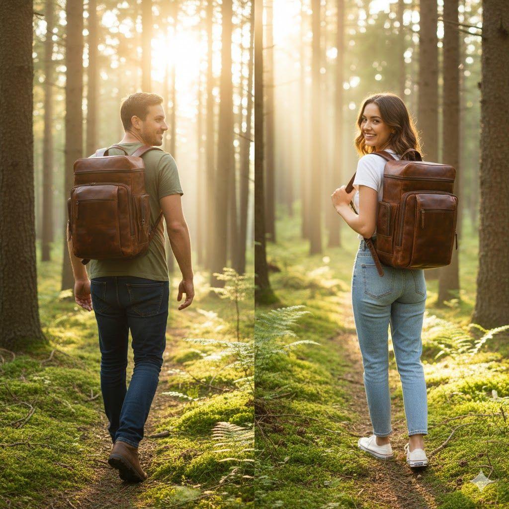 Handcrafted Leather Backpack Western Style Large Rucksack College & Office Unisex Buffalo Leather 15"Laptop Backpack Vintage Traveling Bag