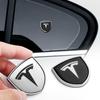 1Pcs Car Styling Metal Shield Logo Car Body Side Window Emblem Stickers For Tesla Model 3 Model S X Y 2020 2021 2022 Roadster