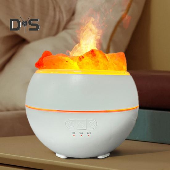 Ultrasonic Cold Mist Air Humidifier with 7 Colors Salt Lamp Fragrance Diffuser Timer Function Air Humidifier Aromatherapy Essential Oil Diffuser