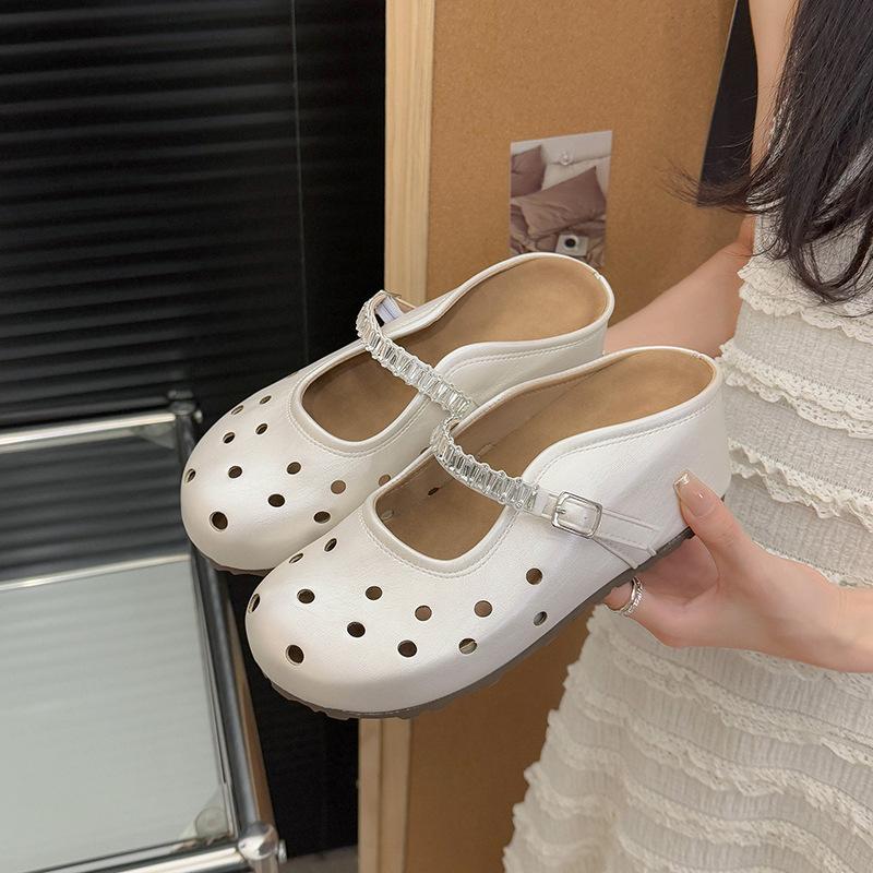 

Серебристые внутренние тапочки на платформе, женские летние, новые, в стиле ретро, крутые тапочки 39 бежевый