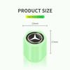 4Pcs Car Tyre Valve Stem Luminous Caps Fluorescent Decor for Mercedes Benz W203 W204 W205 W206 W212 W213 W222 W223 E300 C200 FVWXY1