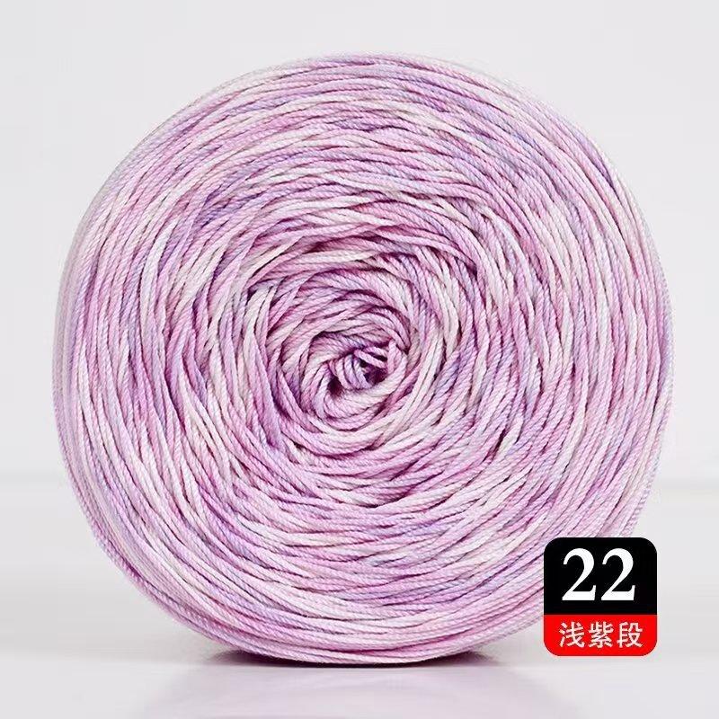 50g/Rotolo Filato di Cotone in Pizzo per Torta per Uncinetto & Maglia Fatto a Mano Fai da Te Morbido Caldo Filato Colorato a Gradiente Filo Materiali per Maglioni