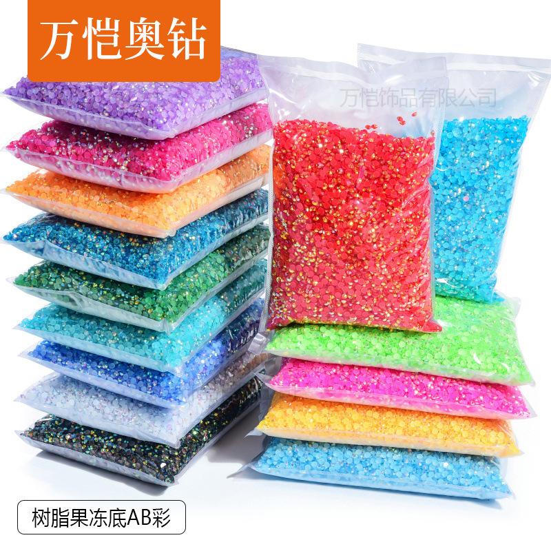 Jelly Resin Flat-Bottomed Diamond, Nail Art Beauty, Mobile Phone Case Decorative Rhinestone Diy Decorative Clothing Accessories