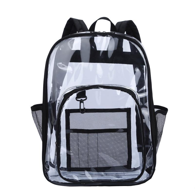 PVC Transparent Shoulder Bag Unisex Fashion Large Capacity Portable Backpacks Multifunctional Waterproof Male Female Knapsack