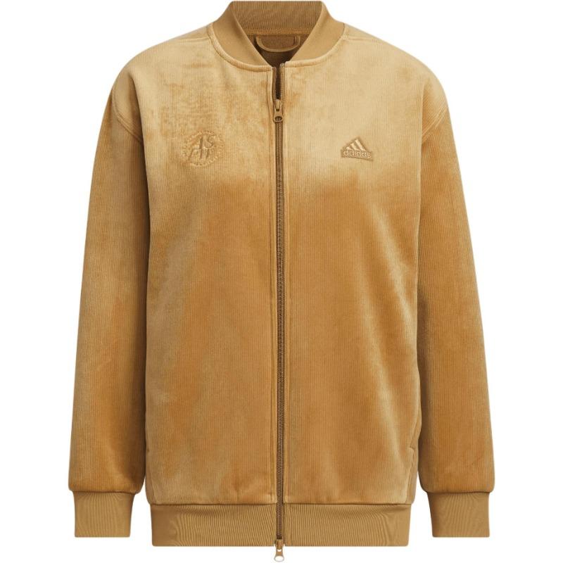 adidas Women's Cardboard Corduroy Stand Collar Zip Jacket JJ3547